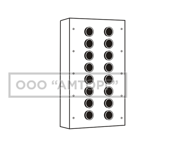  Кнопочный пост металлический BoxМ2-9 561x162 мм фото 1